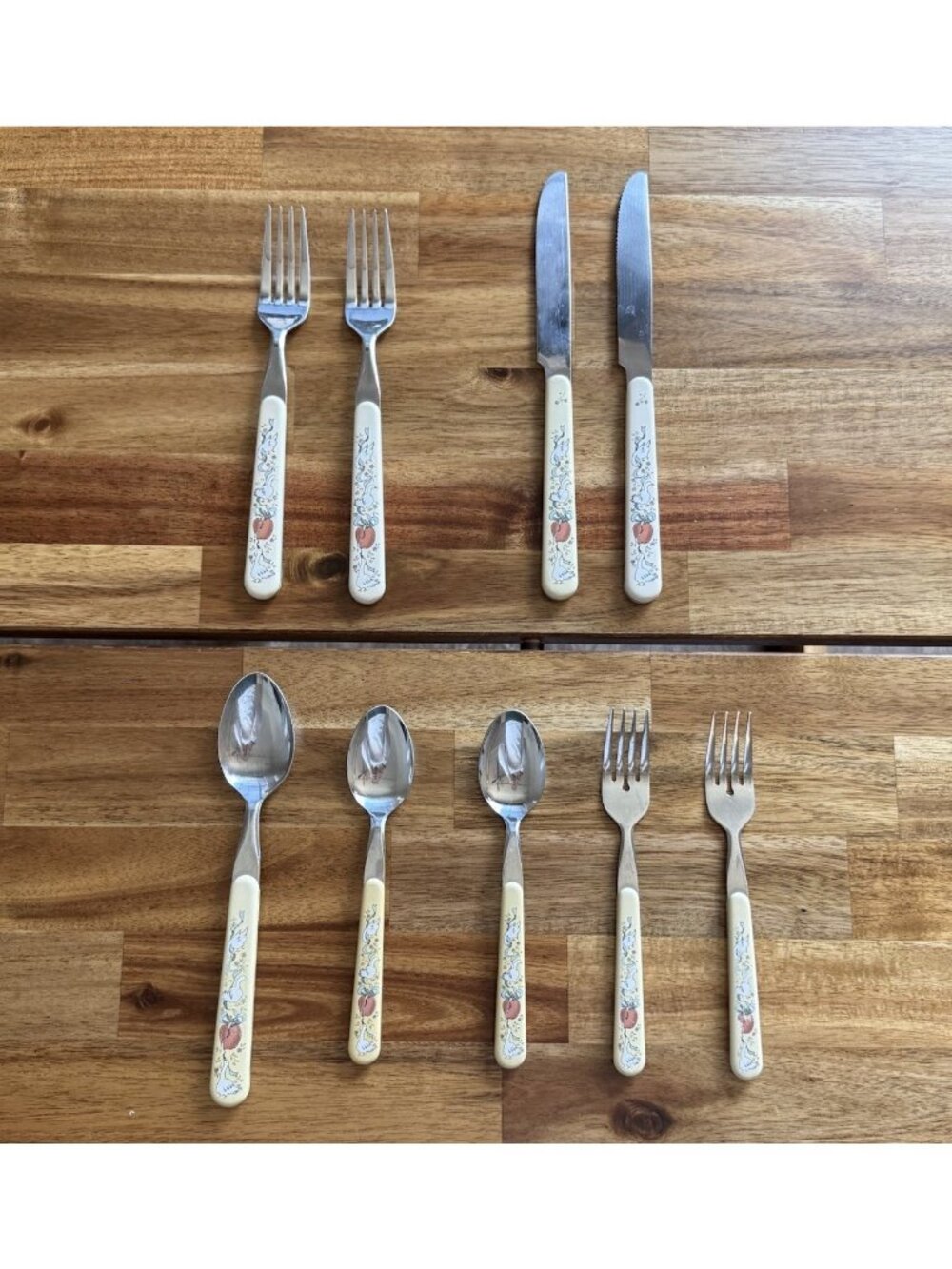 Marmalade Goose Fruit Country Flatware Silverware 9 Pieces Mixed Japan Cottage